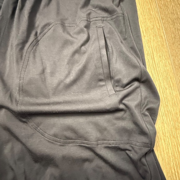 Athleta Modal Full Length Robe Black S/M Open Front Soft Pockets Lightweight - Picture 8 of 9